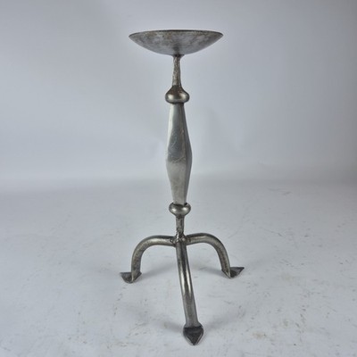 Vintage Brutalist Gothic MCM Iron Candle Stick With Spider Legs