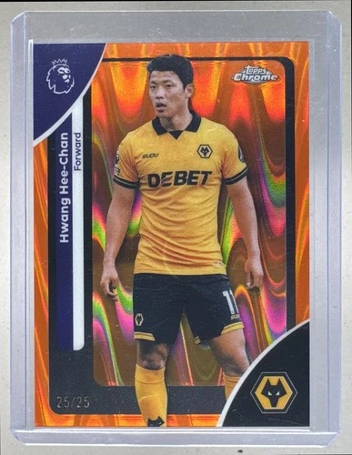Hwang Hee-Chan 2026 Topps Chrome Premier League Orange RayWave Refractor /25