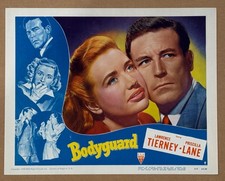 BODYGUARD &lsquo;48 LAWRENCE TIERNEY PRISCILLA LANE BEST CARD IN SET FILM NOIR