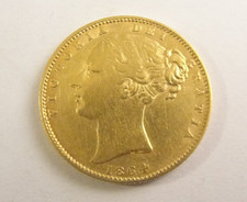 1864 22ct Gold Shield Back FULL SOVEREIGN.