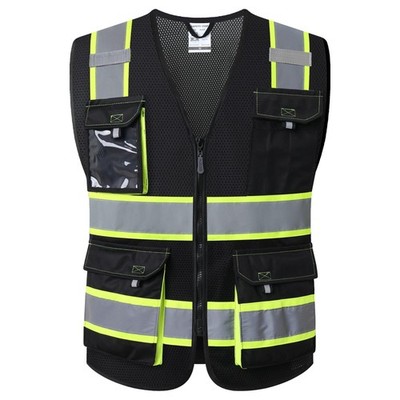 JKSafety Hi Vis Reflective Safety Vests for Men Women High Visibility Vest wit