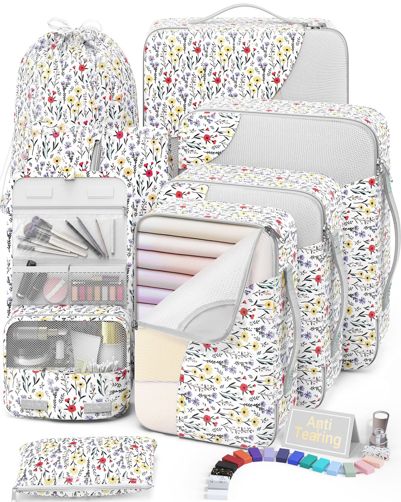 8 Set Packing Cubes for Travel, Gifts for Women Mom,Anti-Tearing Suitcase Org...