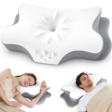 Cervical Neck Pillow Memory Foam Ergonomic Orthopedic Pain Relief CNP001 Side