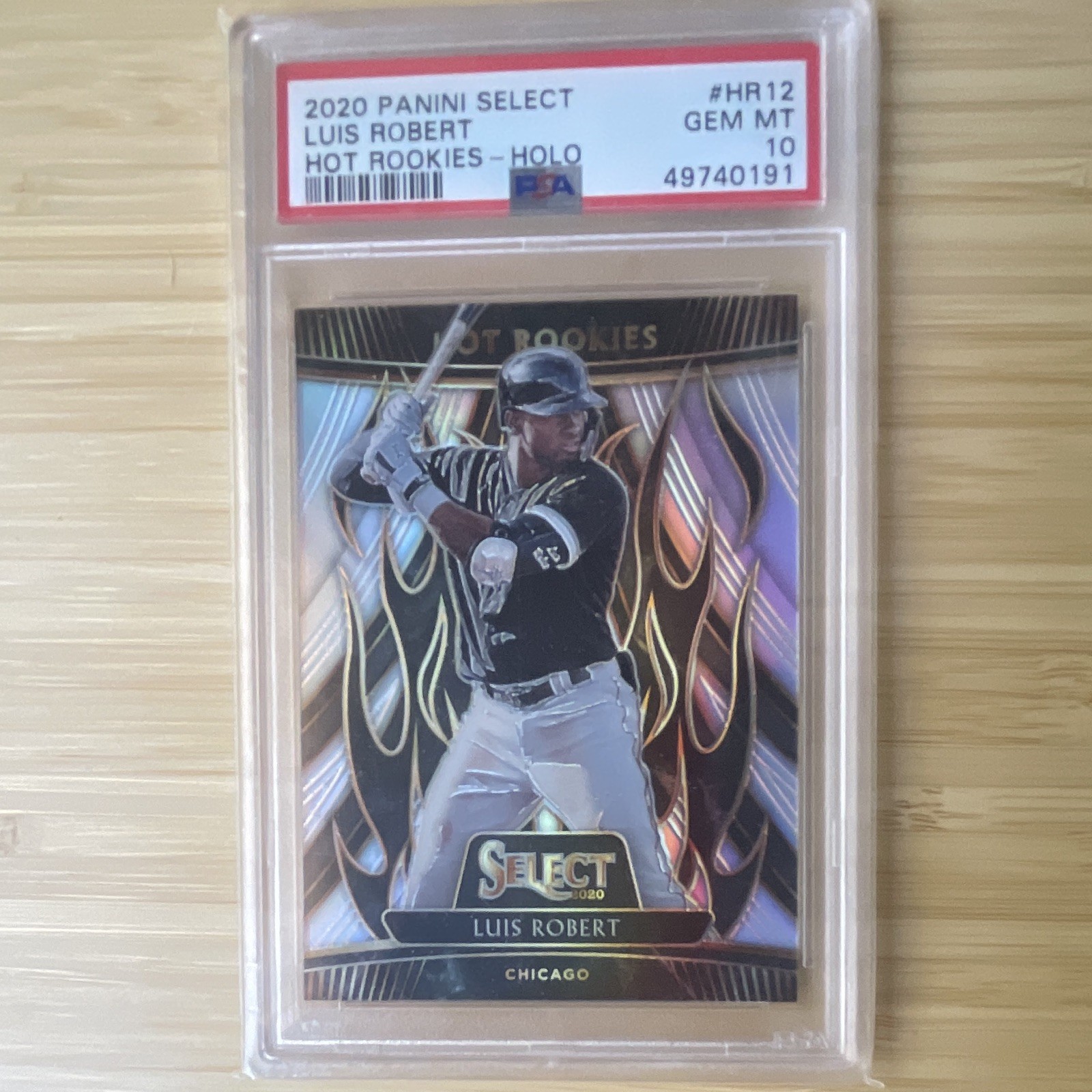 2020 Panini Select Luis Robert Hot Rookies HR-12 Holo Prizm RC PSA 10