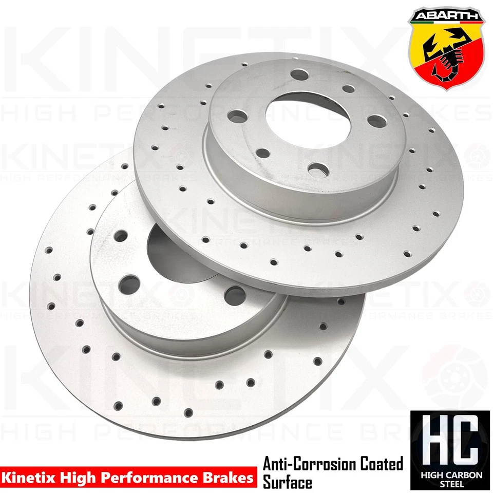Para Abarth 595 Competizione Trasero Discos de Freno Ventilados Brembo Sensor - Imagen 3 de 4