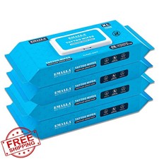 Emalla Green Soap Tattoo Wipes XL 192 Count 4 Pack Tattoo Supplies