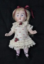 Tiny Batiste Dress fits 4 1/4" Antique Doll Mignonette All Bisque Kestner French