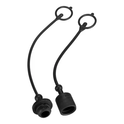 Jeu de bouchons et capots hydrauliques pour raccords 1/2", noir - Photo 1/4