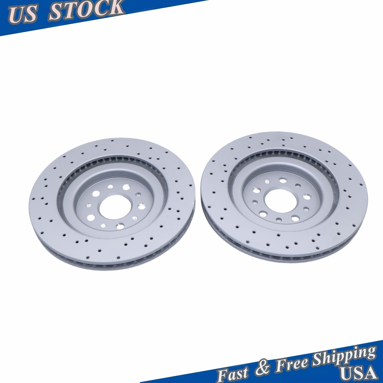 2X Rear 2PC Performance Rotors 670035019 For Maserati Ghibli Quattroporte 17-21