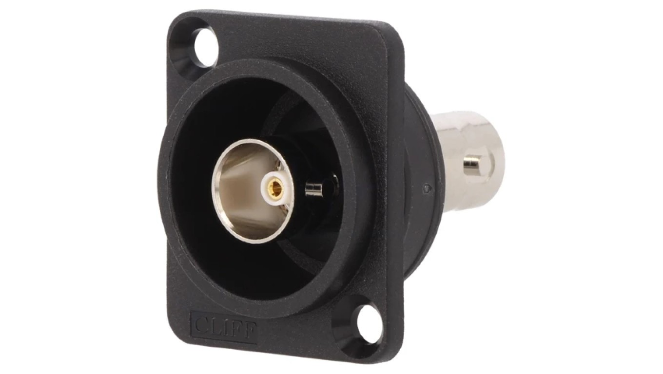 BNC Connector Double Sided Socket 75 Black FT 19x24mm CP303095