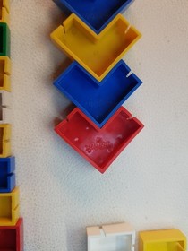 RARE Lego Bricks 1954-1955 LEGO - lot of 93 blocks - 3001old hollow bricks slots