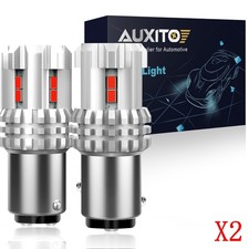 AUXITO 1157 2057 BAY15D LED Stobe Brake Stop Tail Light Bulb Lamp Pure Red 12K