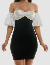 City Studios Juniors' Black Off-The-Shoulder Bodycon Mini Dress Size 17/18
