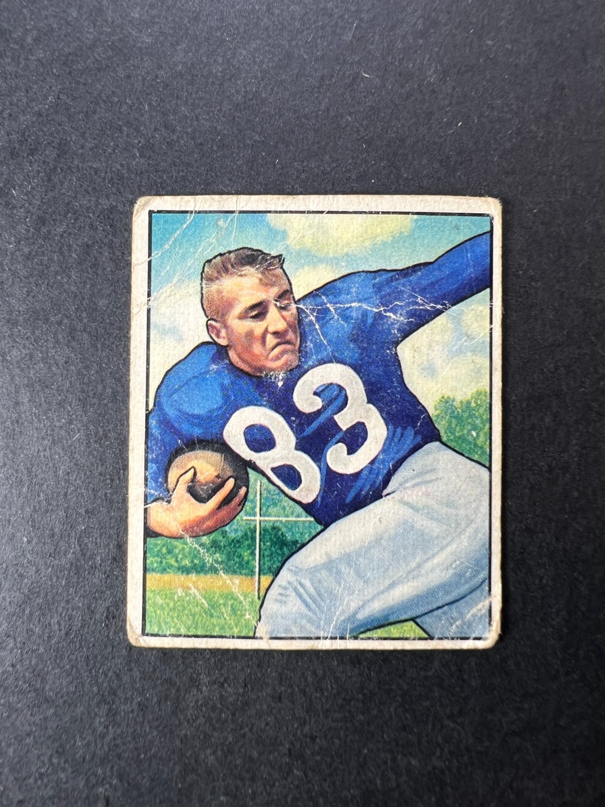 1950 Bowman Lowell Tew #83 (RC) poor creased - 50% off 5 or more under $5