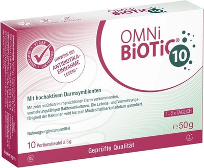OMNi BiOTiC 10 | 10 Portionen (50g) | 10 Bakterienstämme | 10 Mrd. Keime pro Tag