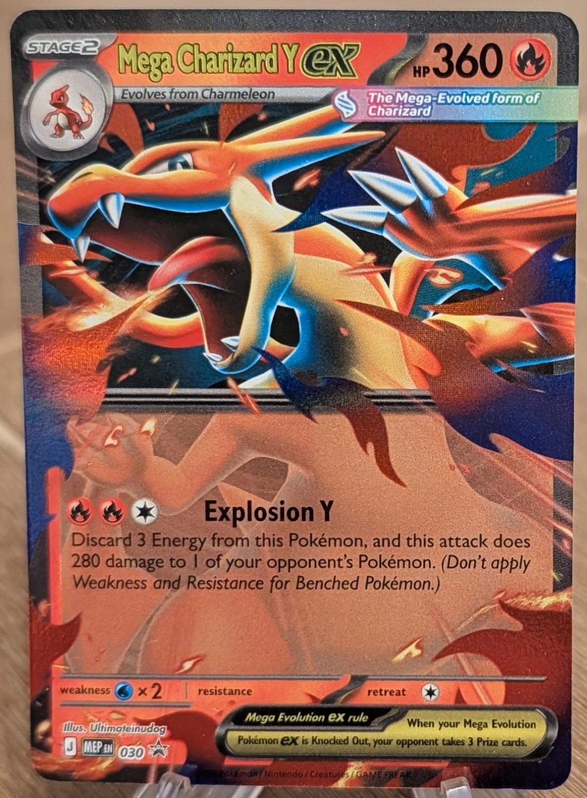 Mega Charizard Y ex 360HP 030 Holo Rare Mega Evolution Promo Pokemon