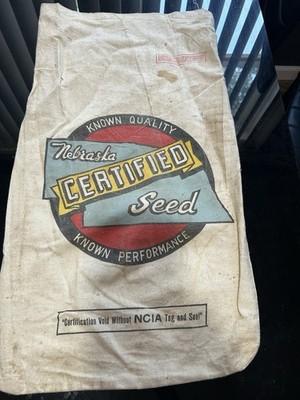 Vintage Nebraska Certified Hybrid Seed Corn Bag Known Quality Known Performance