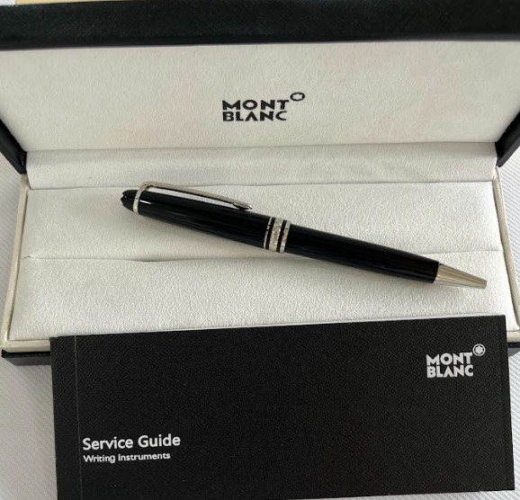 Montblanc John F. Kennedy Special Ballpoint Pen Luxury Writing Silver Trim NIB