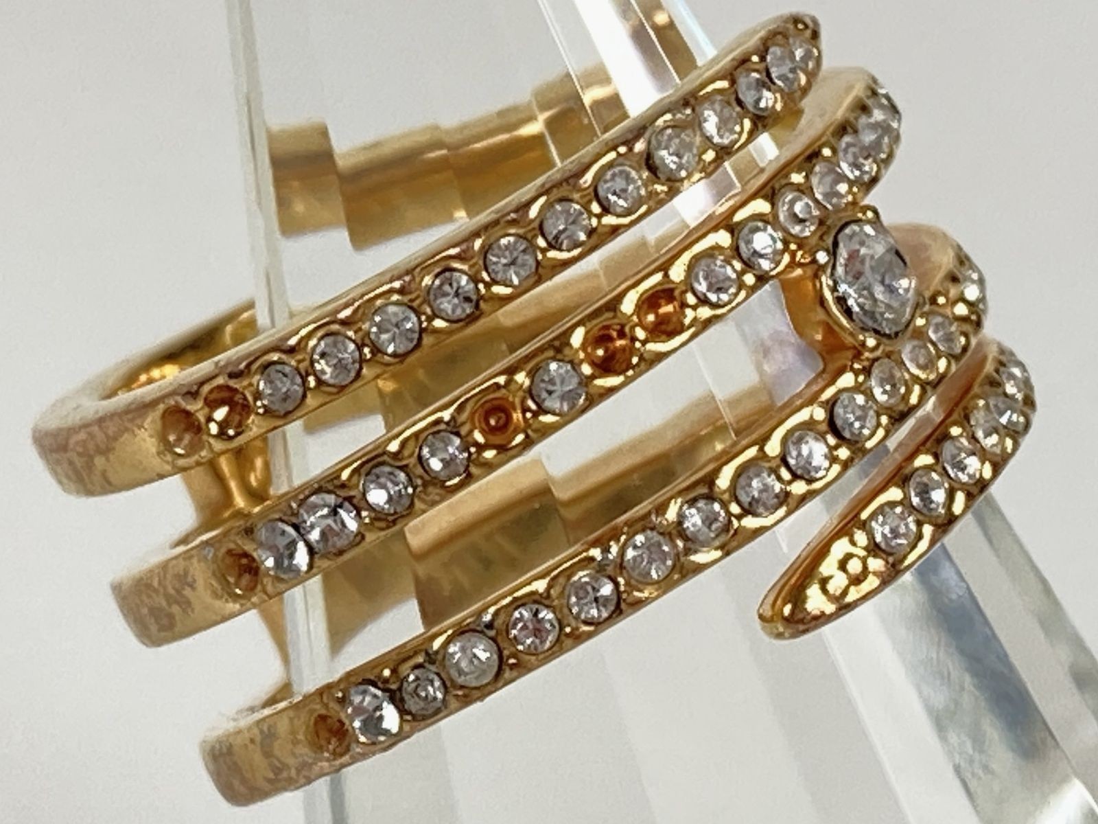 Swarovski Crystal Creativity Coiled Ring Gold 13,… - image 2