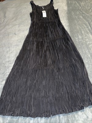 eileen fisher dress black Sheer Silk Georgette Dress – Eileen Fisher Renew