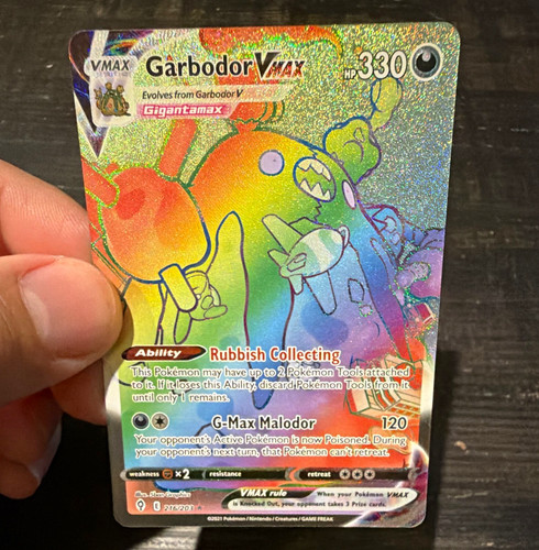 Garbodor VMAX Secret Rare Holo ENG 216/203 SWSH05 Battle Styles Pokemon TCG