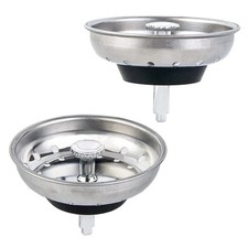 2 PCS Kitchen Sink Strainer and Stopper Combo Basket Replacement for Standard...
