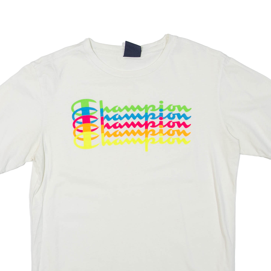 CHAMPION Girls T-Shirt White Crew Neck 15-16Y - Picture 2 of 6
