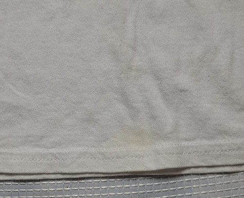 White Short Sleeve T-shirt 'Mr SHS 80s Blockbuster' Small Stains Port & Company - Picture 2 of 9