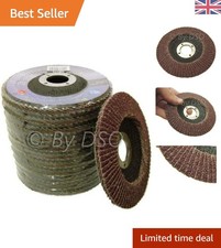 115mm 4 1/2" 80 Grit Aluminium Oxide Sanding Flap Discs - 10 Pack for Durability 1.60 per disc