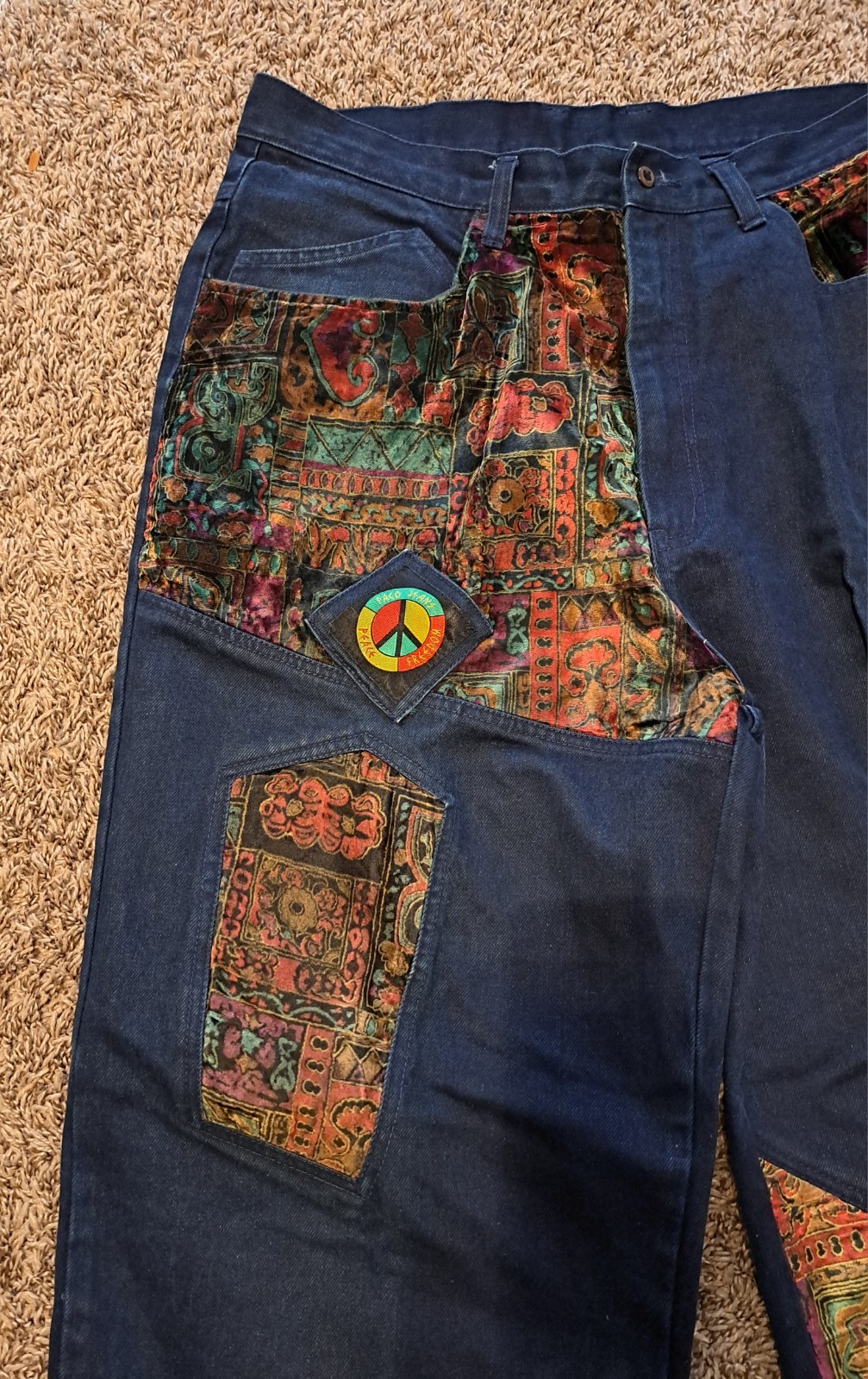 Paco 90s Patchwork Denim Jeans – Multitone Blue –… - image 2