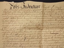 1802 antique DEED greenwood MENDENHALL northumberland pa HUGHES hughesburg