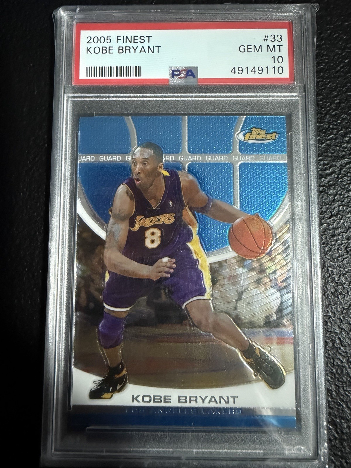 2005 Topps Finest #33 Kobe Bryant Los Angeles Lakers HOF PSA 10 GEM MINT