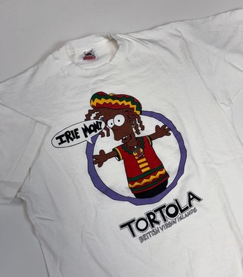 VTG Single Stitch 90s Rasta Bart Simpson Tee XL Jamaican Tortola RARE Freak Nik