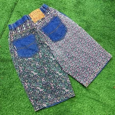 Vintage 90s Gitano Womens Denim Floral Straight Leg Mom Jean Shorts Size : 5/6