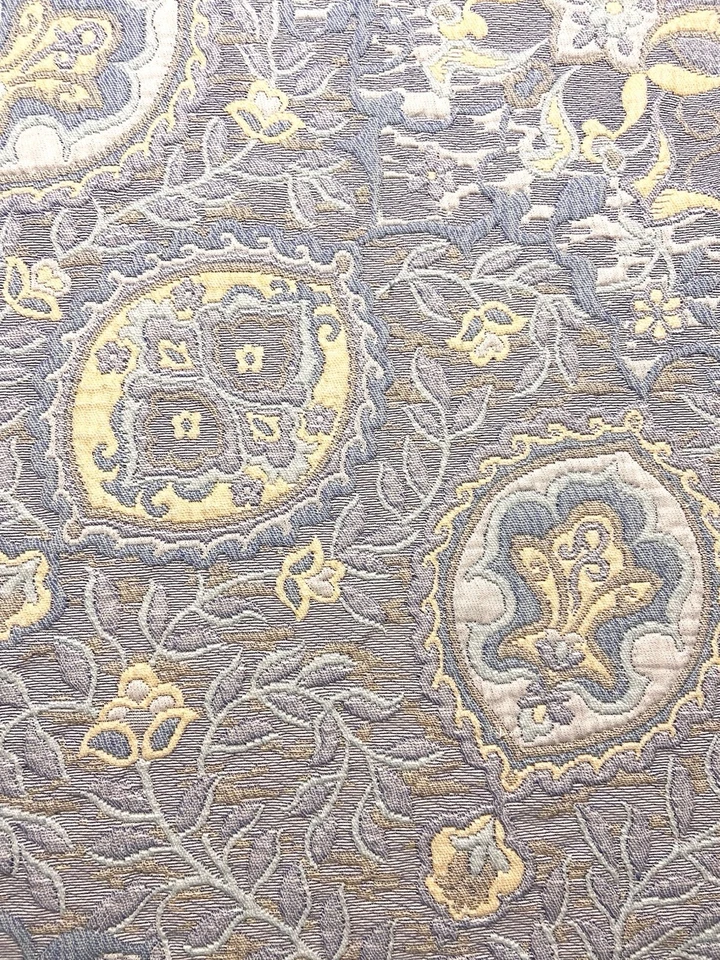 SOFT SURROUNDINGS COVERLET BEDSPREAD & 2 SHAMS King Light Blue / Yellow READ - Image 2 of 4