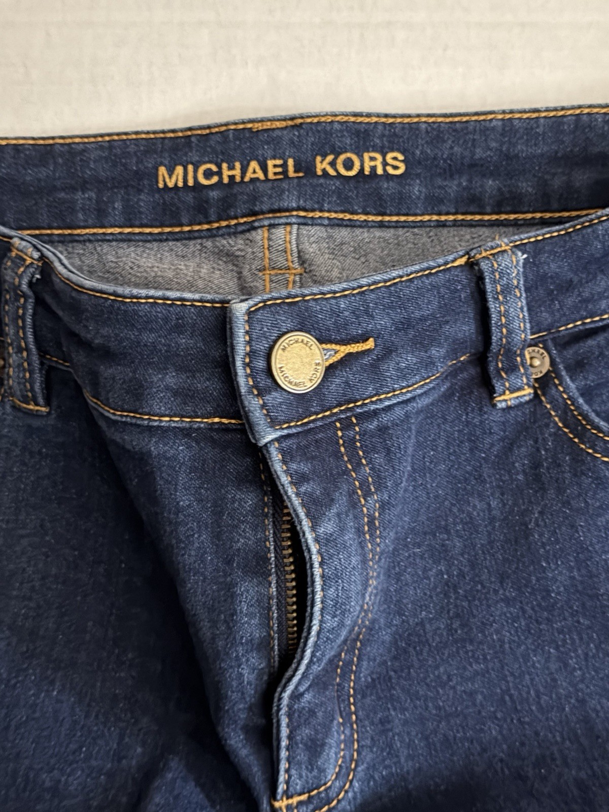 Michael Kors Womens Skinny Size 8 Dark Blue Denim 31X 27 Jeans Size 8 Pants