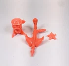 Vintage 1991 TMNT Ray Fillet Complete Set of 3 Orange Accessories Parts Lot