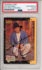 1993 Country Gold Tim McGraw Signed Rookie RC Card PSA DNA COA Autograph Auto