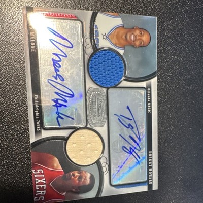 RARE Game Worn Bowman Sterling Dual Autograph Relic Howard Malone  17/85