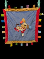 Mary Meyer Taggies Signature Cozy Puppy Dog Plush Satin Security Lovey Blanket