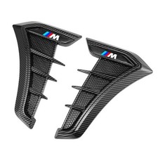 2x BMW M Performance Kotfl&uuml;gel Kiemen Emblem Aufkleber Carbon Schwarz M3 E90 F30