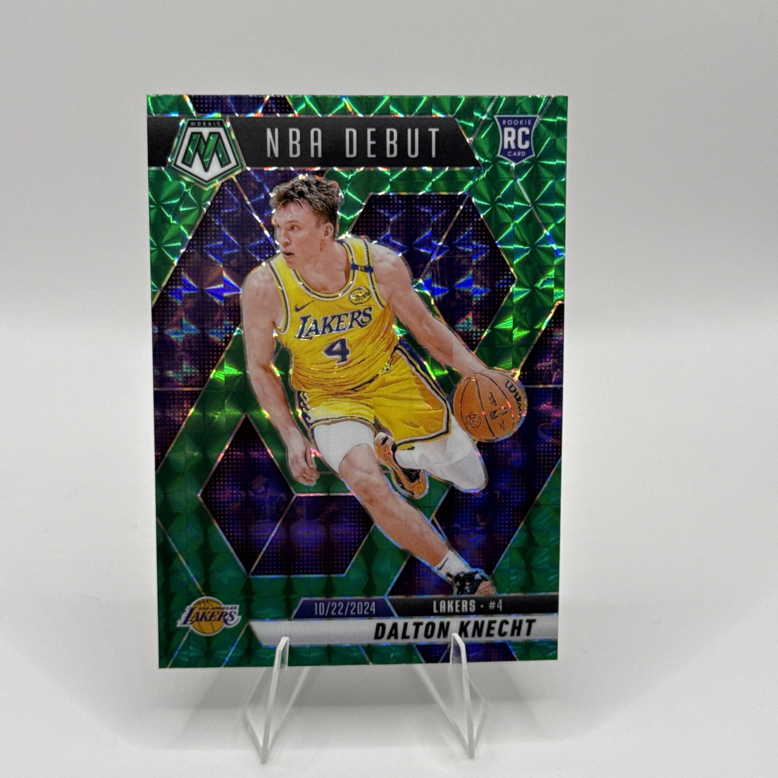 2024-25 Panini Mosaic - NBA Debut Dalton Knecht #264 Green Mosaic Prizm (RC)