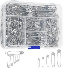 520 Ps 5 Sizes Safety Pins Assorted Size Rust...