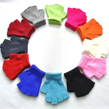 Knitted Stretch Half Finger Fingerless Gloves Men And Women 1Pair Winter Outdoor