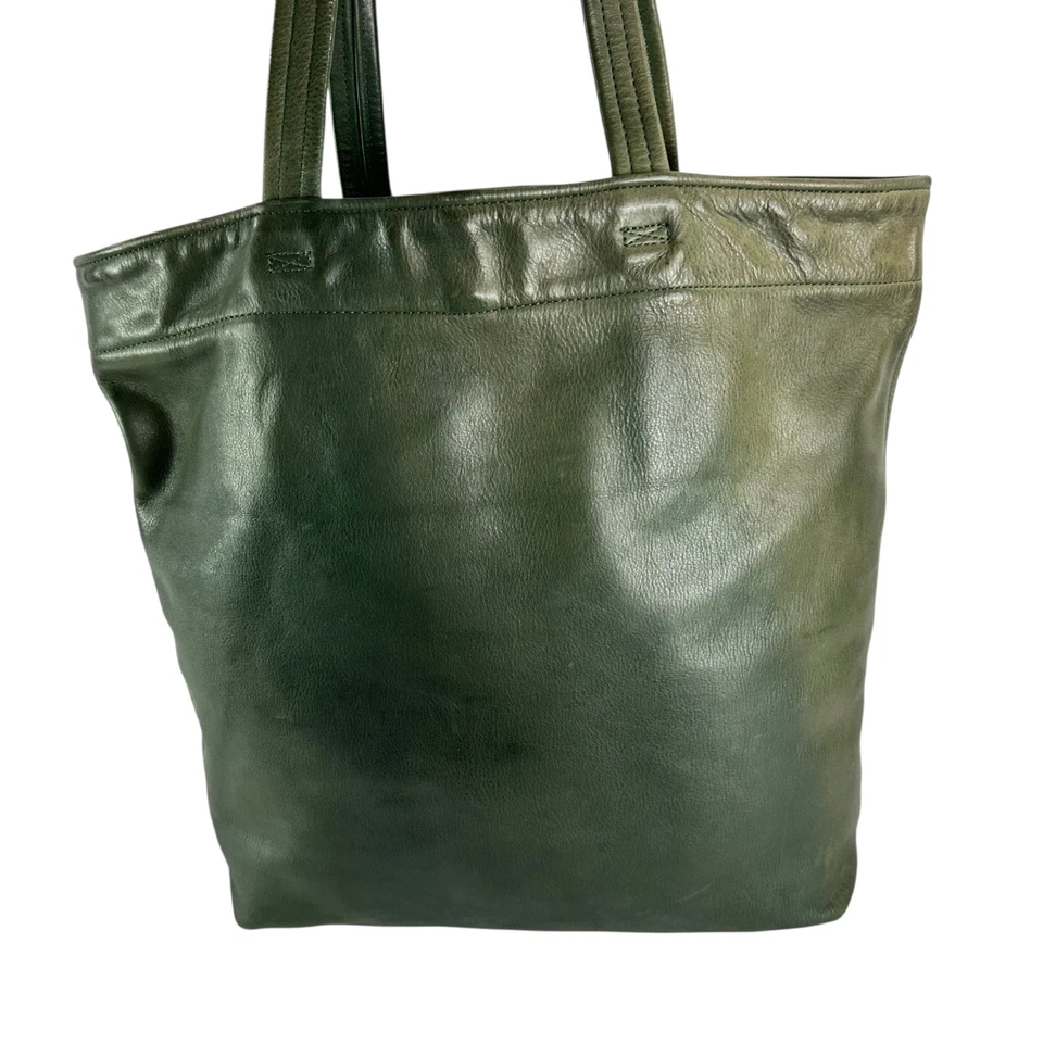 Bolso de Mano de Cuero Genuino WENDY NICHOL Verde Billy Kid Hecho en EE. UU. Foto 4 de 4