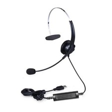 Computer Headset with Microphone Corded USB Headset for Laptop PC Headphone