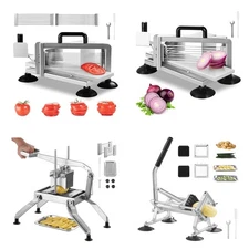 Commercial Tomato Slicer Fruit Vegetable Cutter Slicer 1/4" & 3/8" & 3/16" Blade