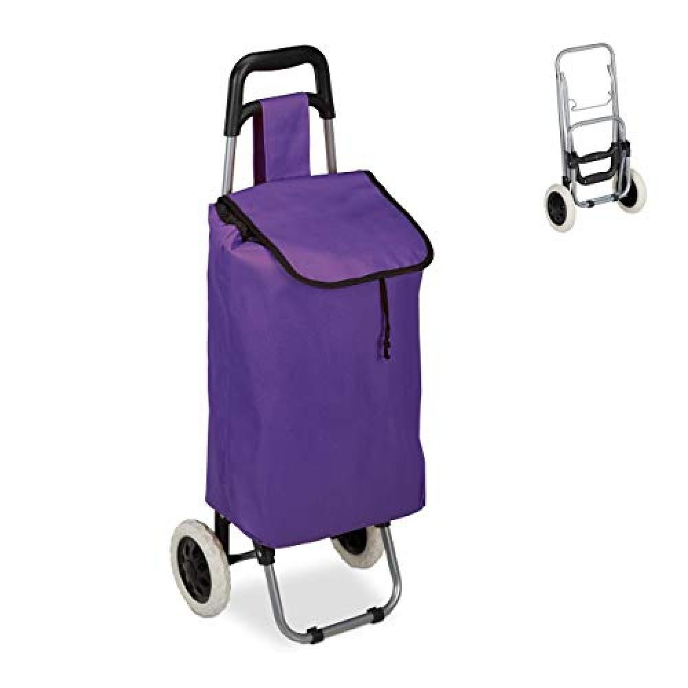 (TG. 1 Pz) relaxdays Carrello Portaspesa, Pieghevole, 25 l, Shopping Trolley con
