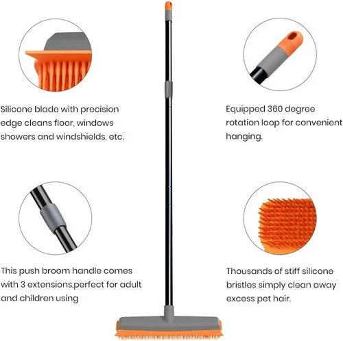 TreeLen Rubber Broom Carpet Rake - Thumbnail 4