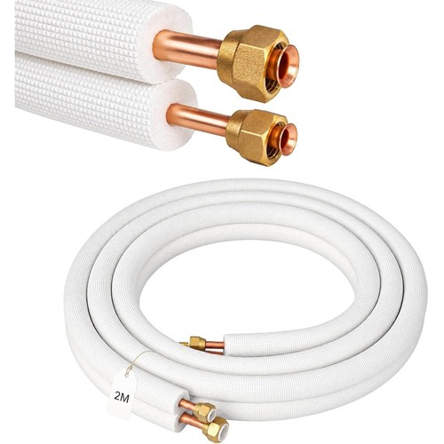 Line 1/4" 3/8" Insulated Copper Pipe 2m H3Q64248